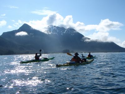 Paddling by Khaz Peninsula,  Pacific Ocean, SE Alaska, 2009