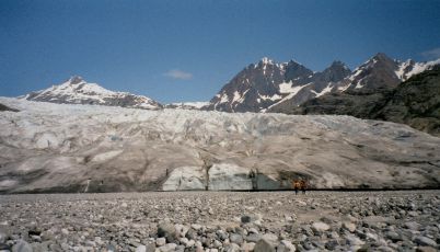 Walking up to McBride Glacier, SE Alaska, 2006